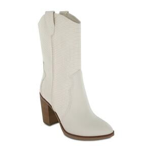 MIA Cindy Cowgirl Boot in Ivory Snake Women’s Size 8